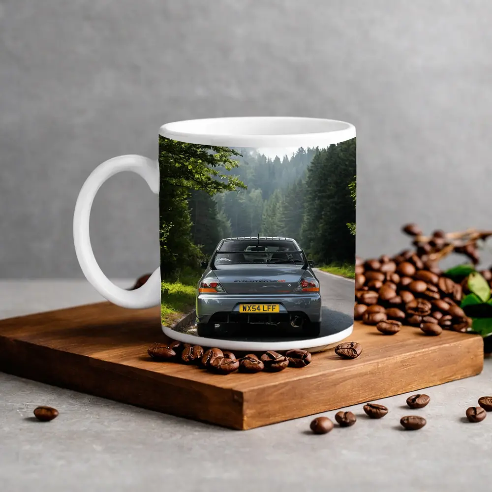 Mitsubishi Lancer Evolution Forest Road Rear – Mugs