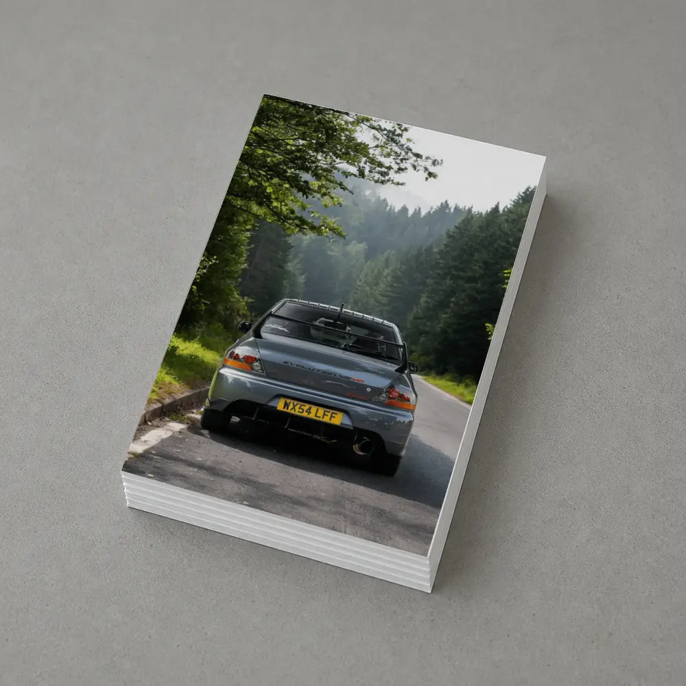 Mitsubishi Lancer Evolution Forest Road Rear – Postcards