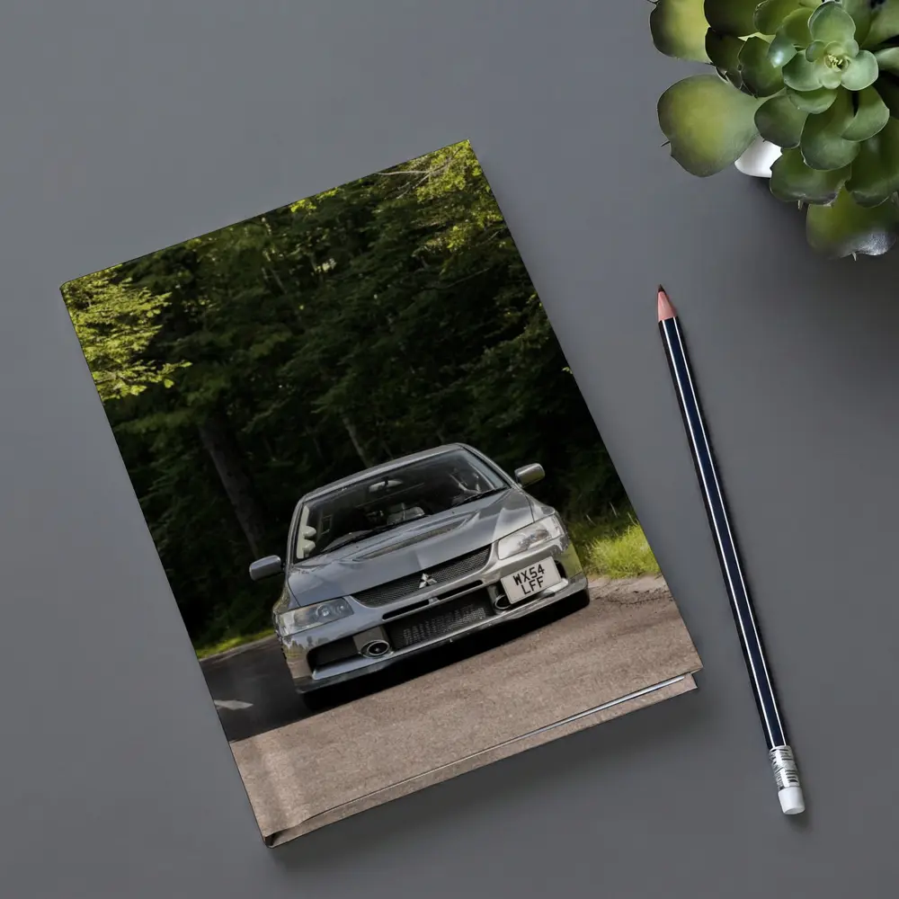 Mitsubishi Lancer Evolution Forest Road Front – Notebooks