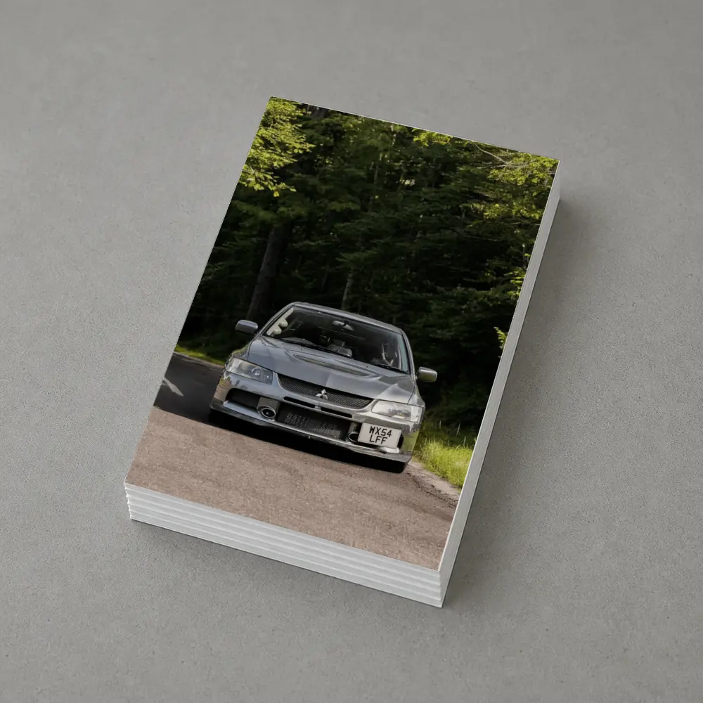 Mitsubishi Lancer Evolution Forest Road Front – Postcards