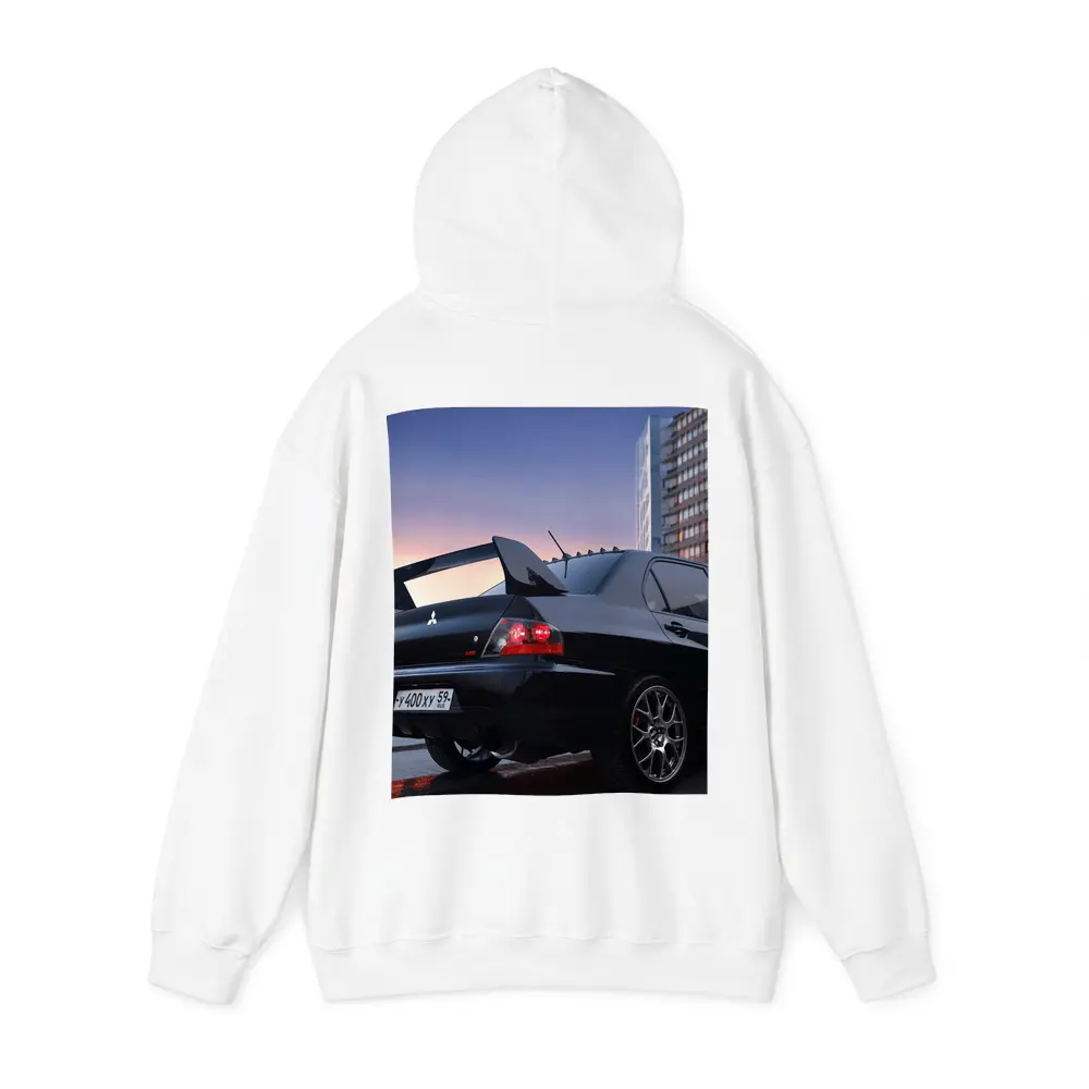 Mitsubishi Lancer Evolution Black City Sunset – Hoodies
