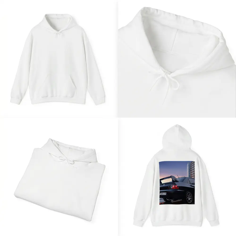 Mitsubishi Lancer Evolution Black City Sunset – Hoodies