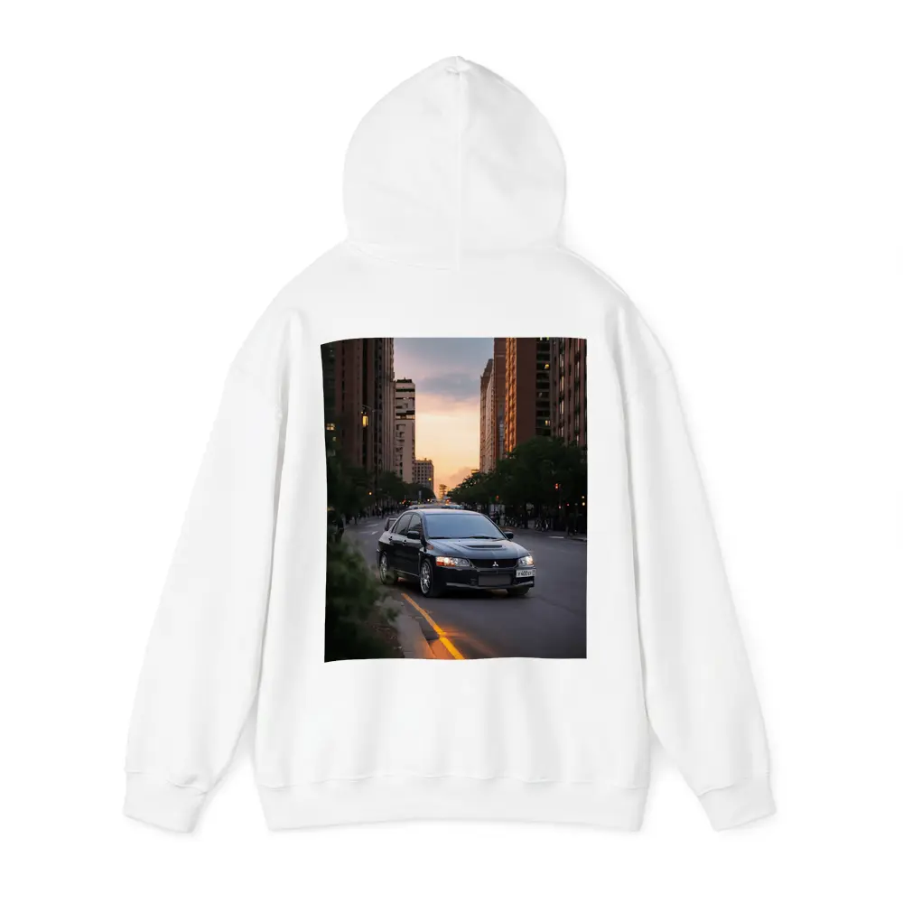 Mitsubishi Lancer Evolution Black City Sunset – Hoodies