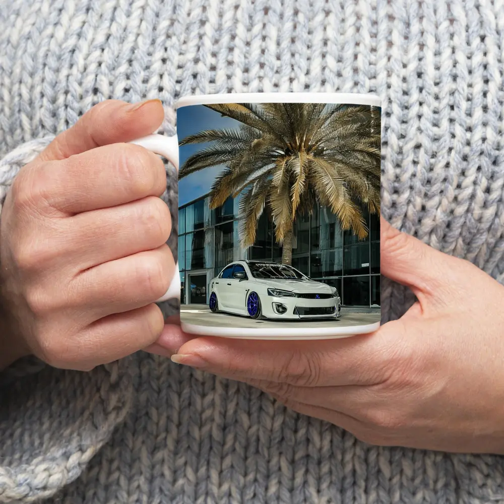 Mitsubishi Lancer Stance Build Palm Tree City – Mugs