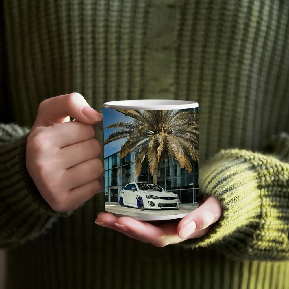 Mitsubishi Lancer Stance Build Palm Tree City – Mugs