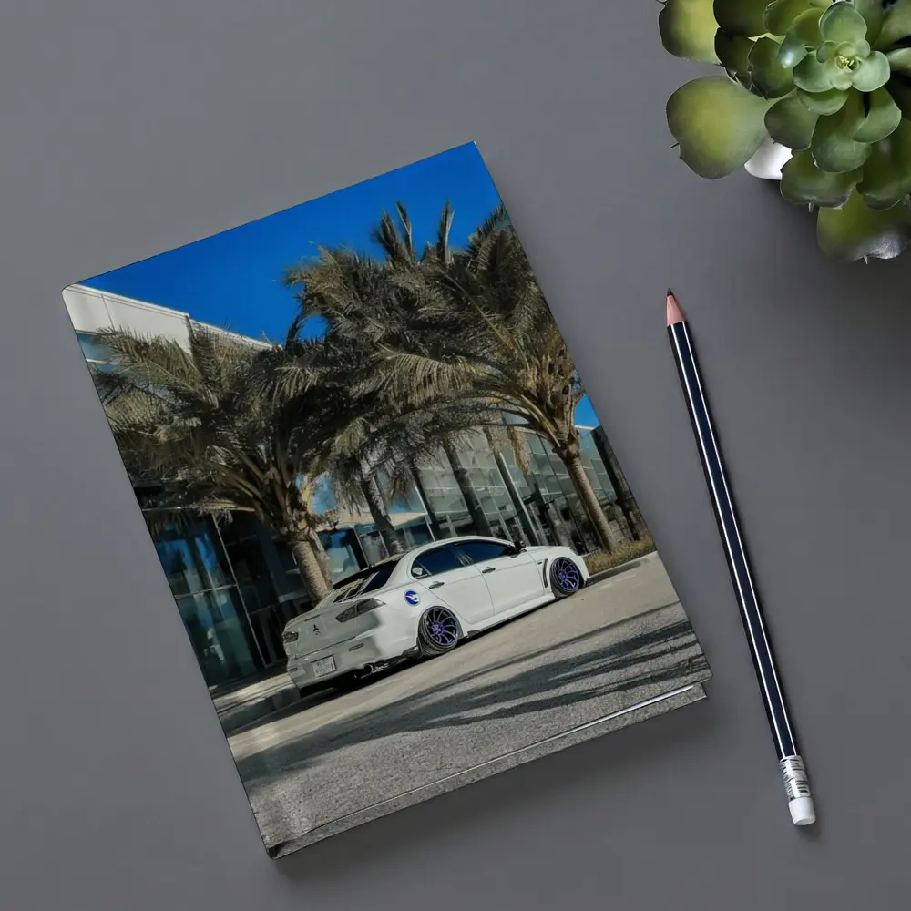 Mitsubishi Lancer Stance White Palm Tree City – Notebooks