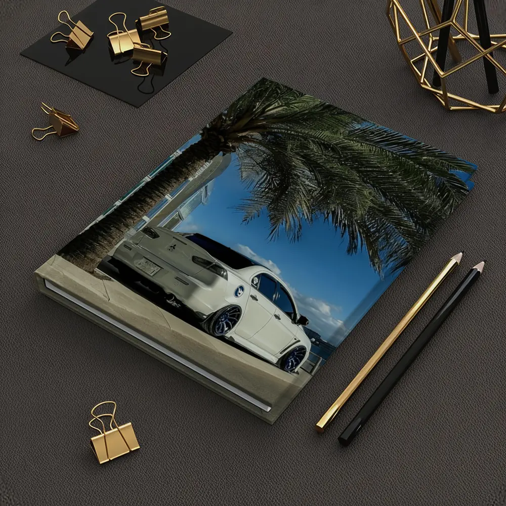 Mitsubishi Lancer White Stance City Palm Tree – Notebooks