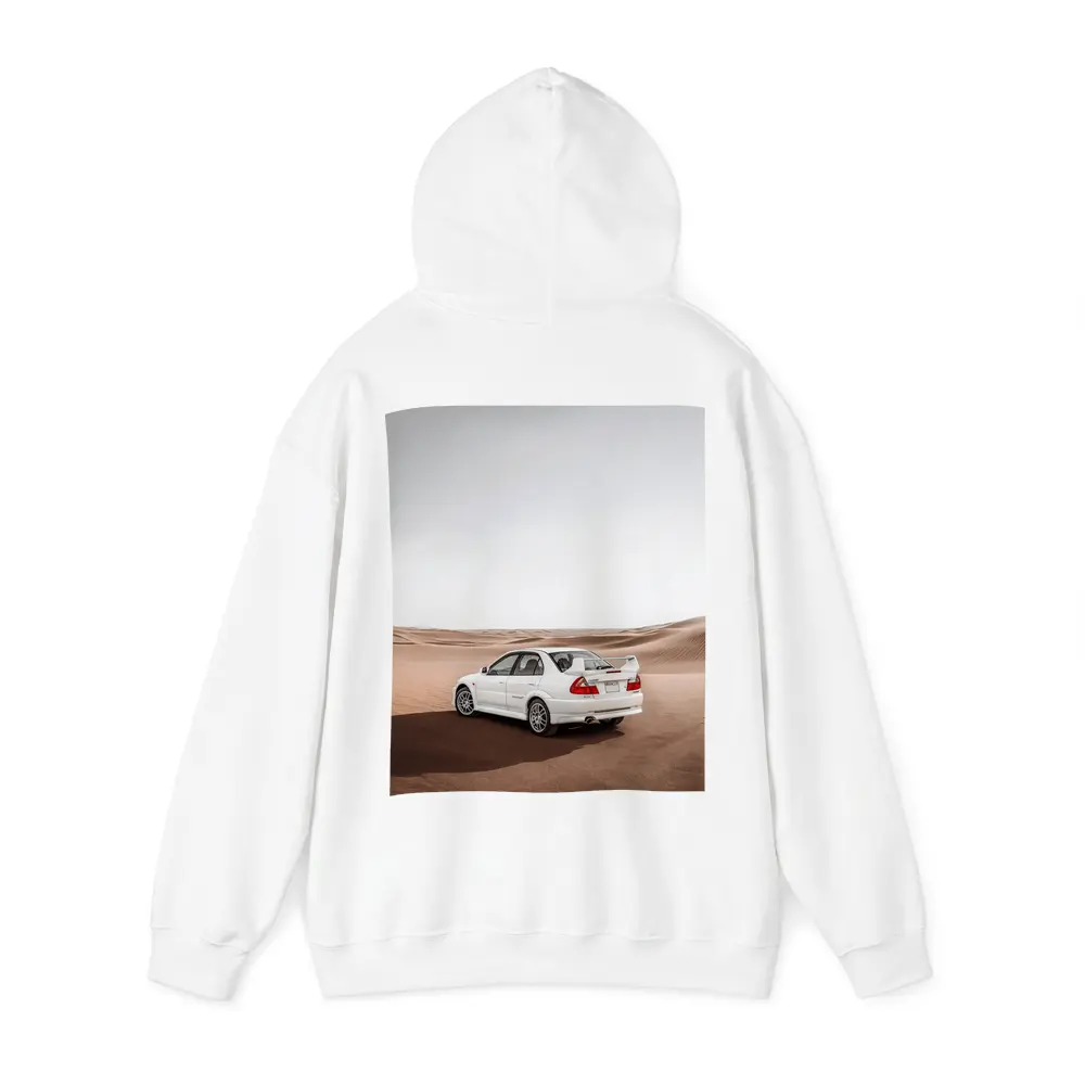 Mitsubishi Lancer Evolution White Desert Dunes – Hoodies