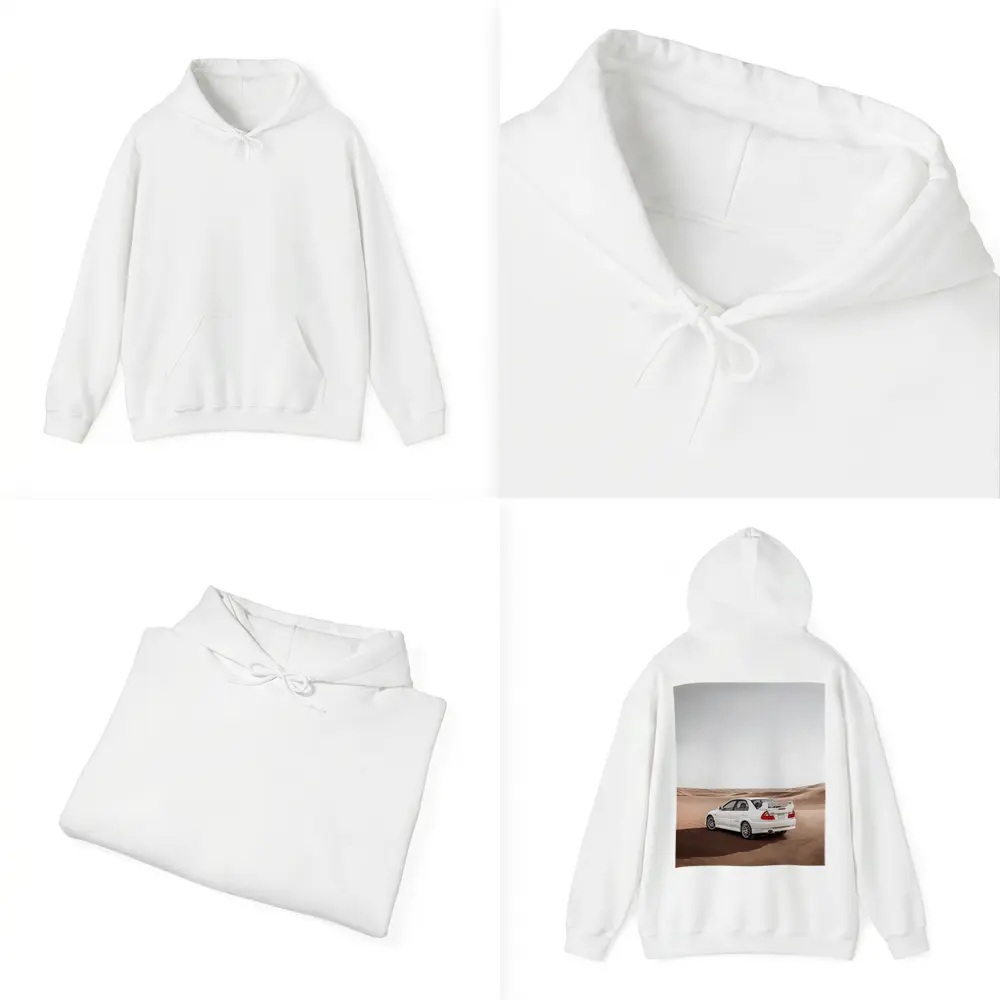 Mitsubishi Lancer Evolution White Desert Dunes – Hoodies