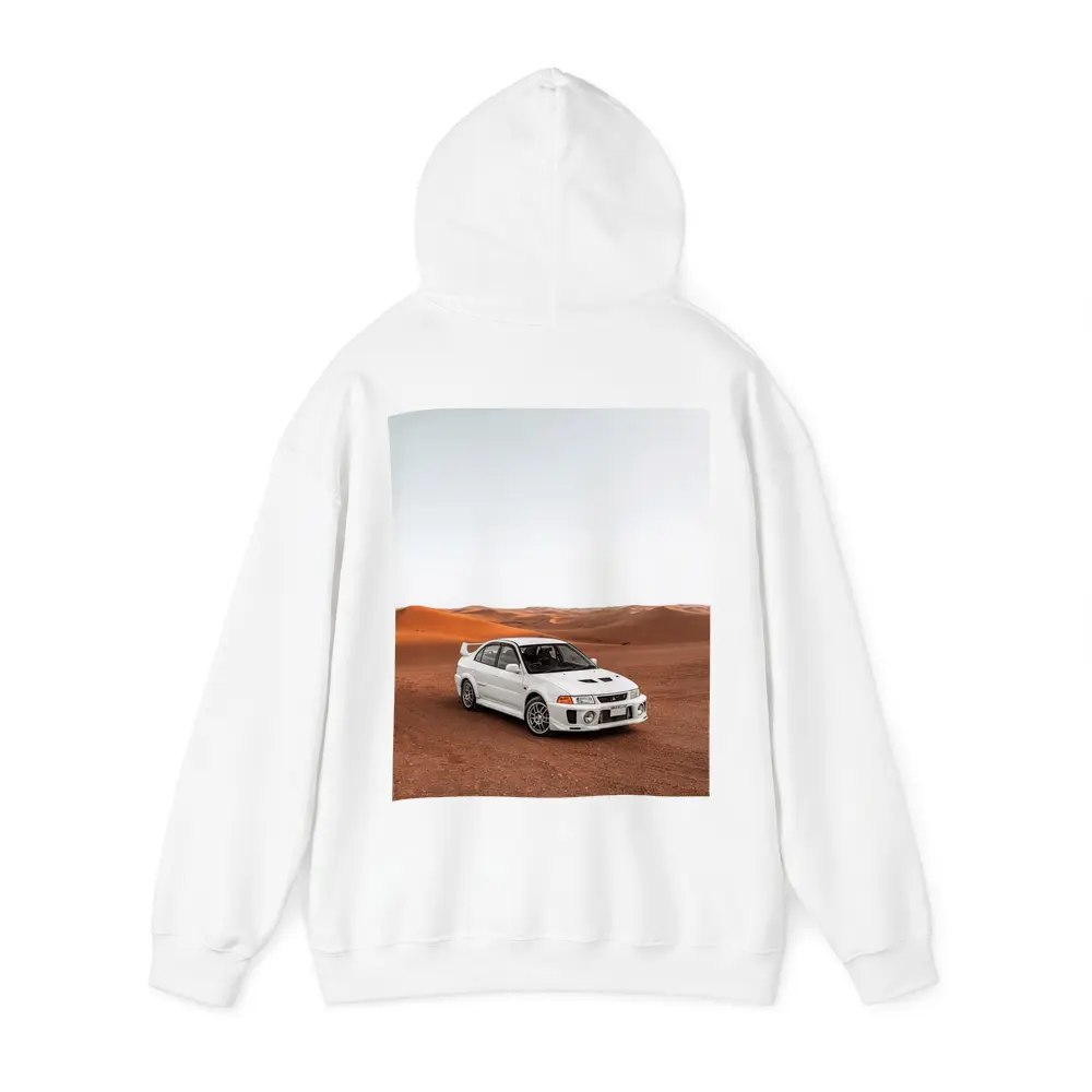 Mitsubishi Lancer Evolution White Desert Dunes – Hoodies