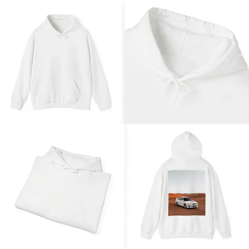 Mitsubishi Lancer Evolution White Desert Dunes – Hoodies