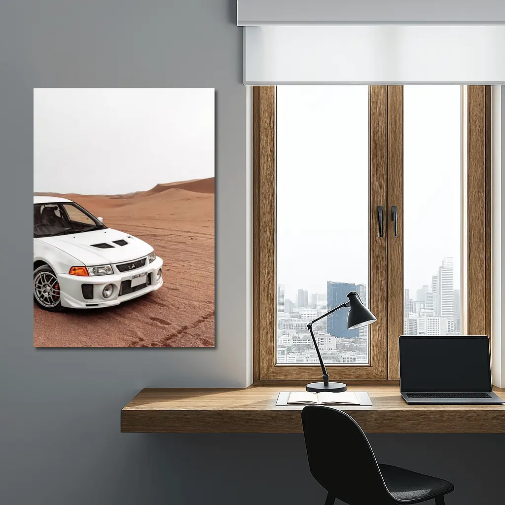 Mitsubishi Lancer Evolution Desert Sand Dunes – Wall Art
