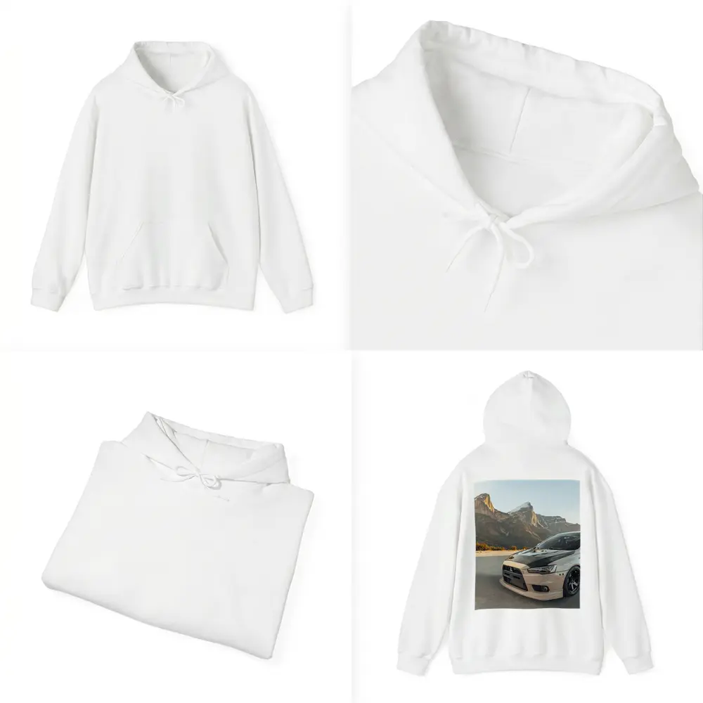 Mitsubishi Lancer Evolution Mountain Road Scene – Hoodies