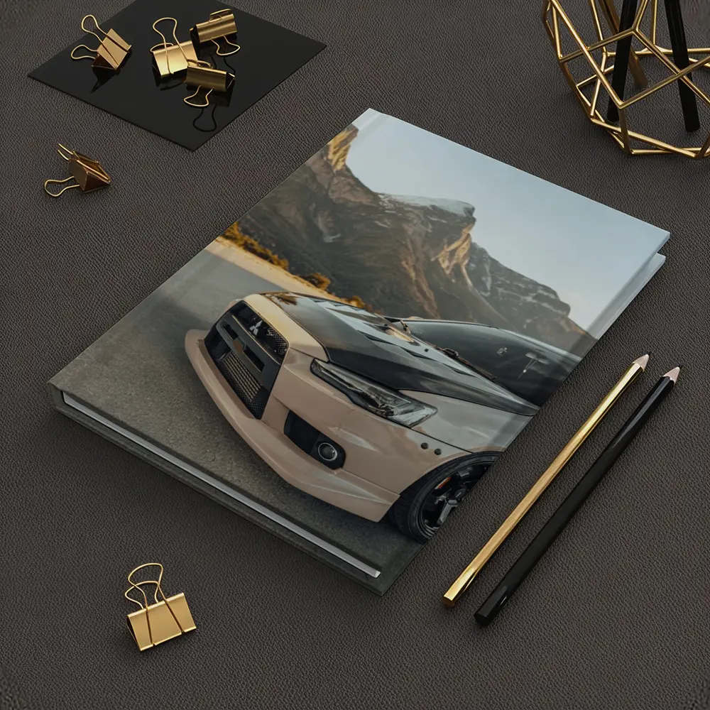 Mitsubishi Lancer Evolution Mountain Road Scene – Notebooks