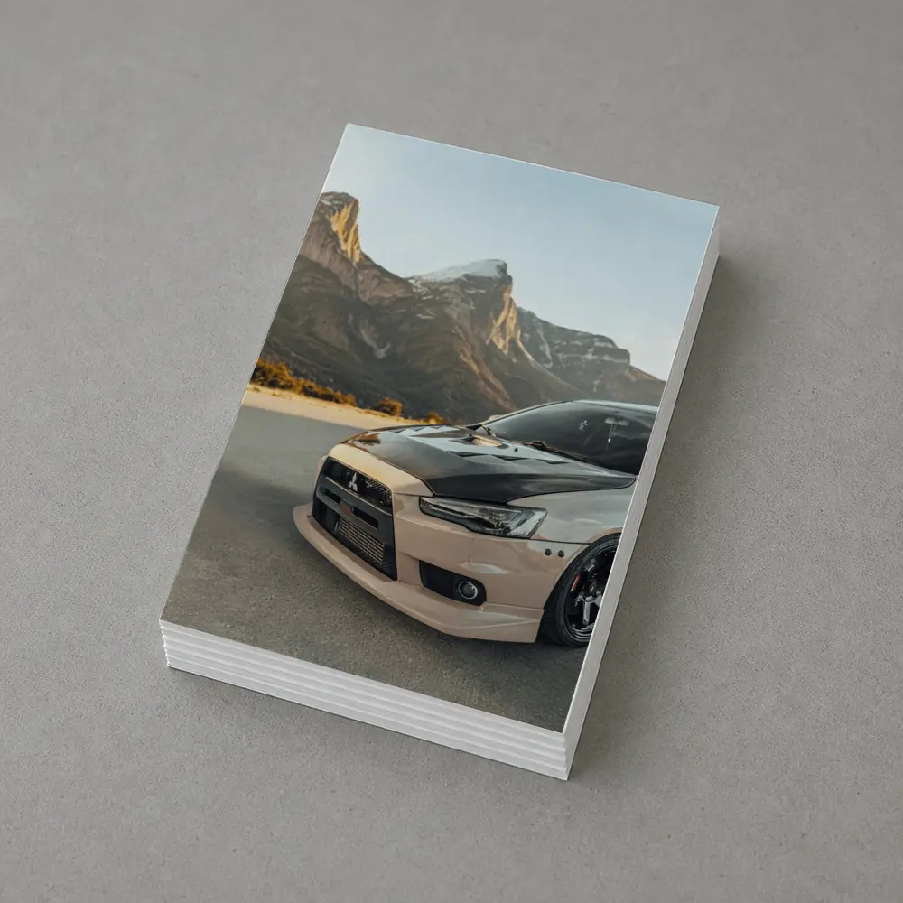 Mitsubishi Lancer Evolution Mountain Road Scene – Postcards