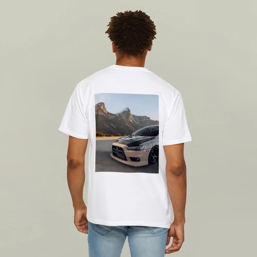 Mitsubishi Lancer Evolution Mountain Road Scene – T-Shirts