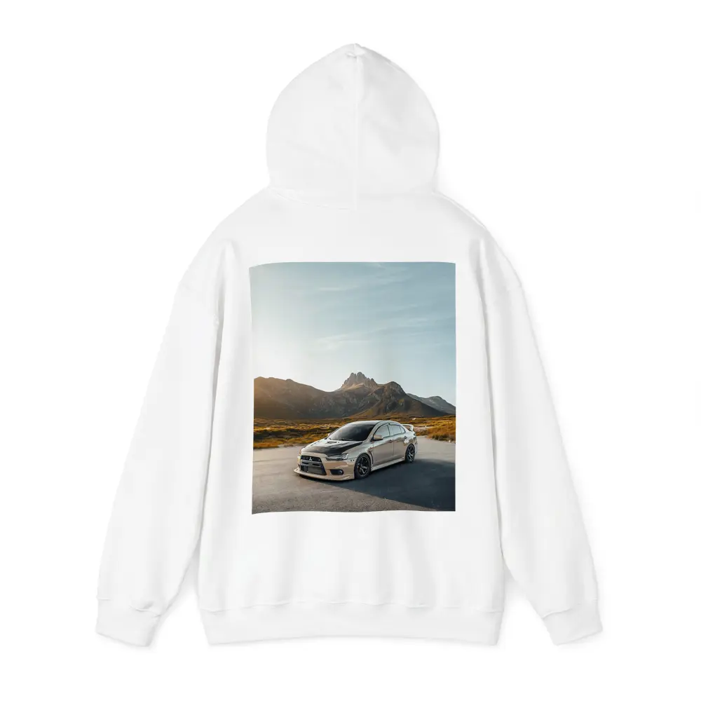 Mitsubishi Lancer Evo Mountain Road Sunset – Hoodies