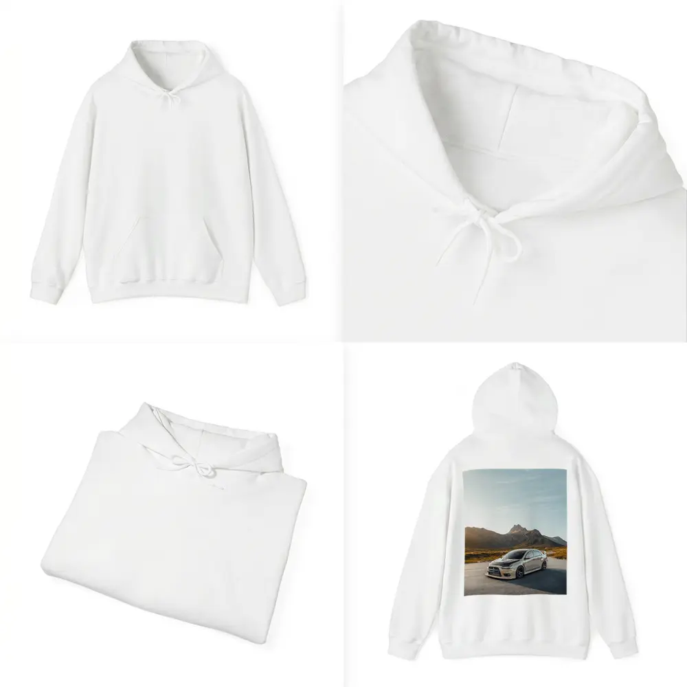 Mitsubishi Lancer Evo Mountain Road Sunset – Hoodies