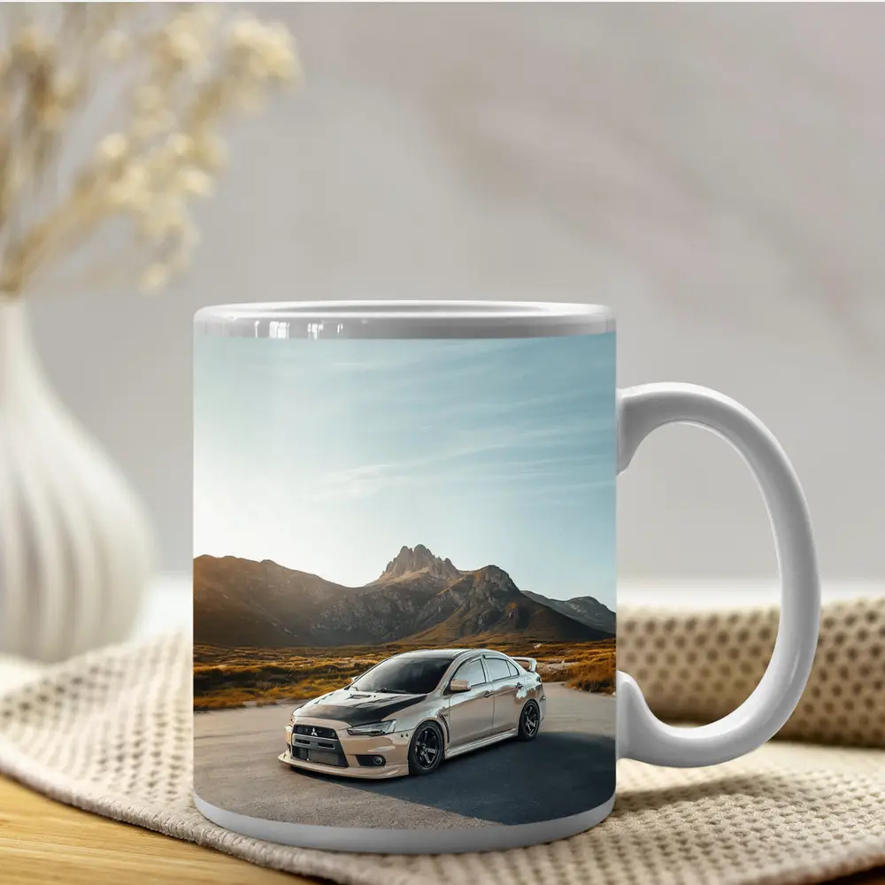 Mitsubishi Lancer Evo Mountain Road Sunset – Mugs