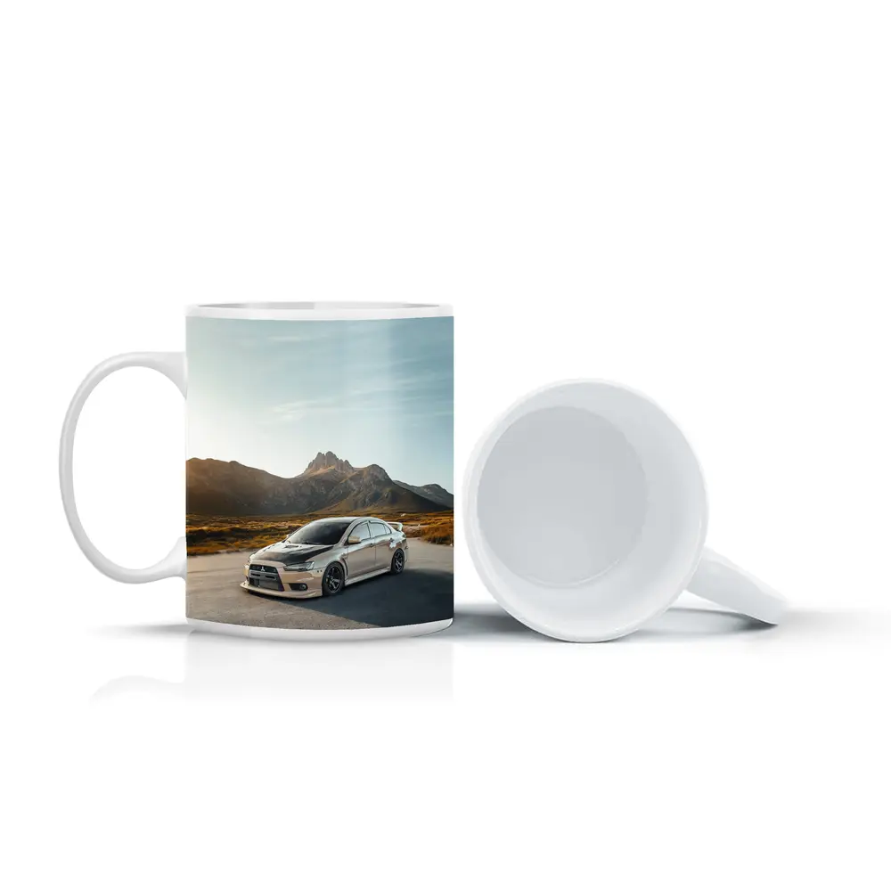 Mitsubishi Lancer Evo Mountain Road Sunset – Mugs