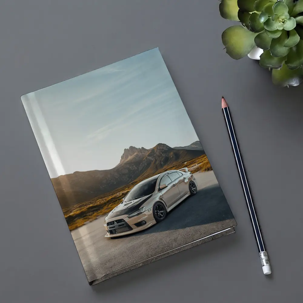 Mitsubishi Lancer Evo Mountain Road Sunset – Notebooks