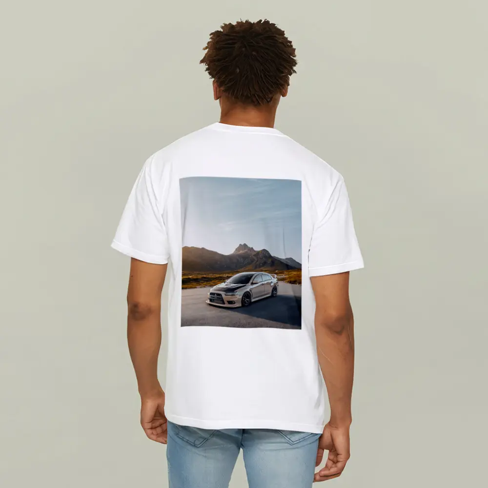Mitsubishi Lancer Evo Mountain Road Sunset – T-Shirts