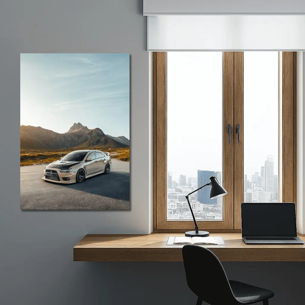 Mitsubishi Lancer Evo Mountain Road Sunset – Wall Art