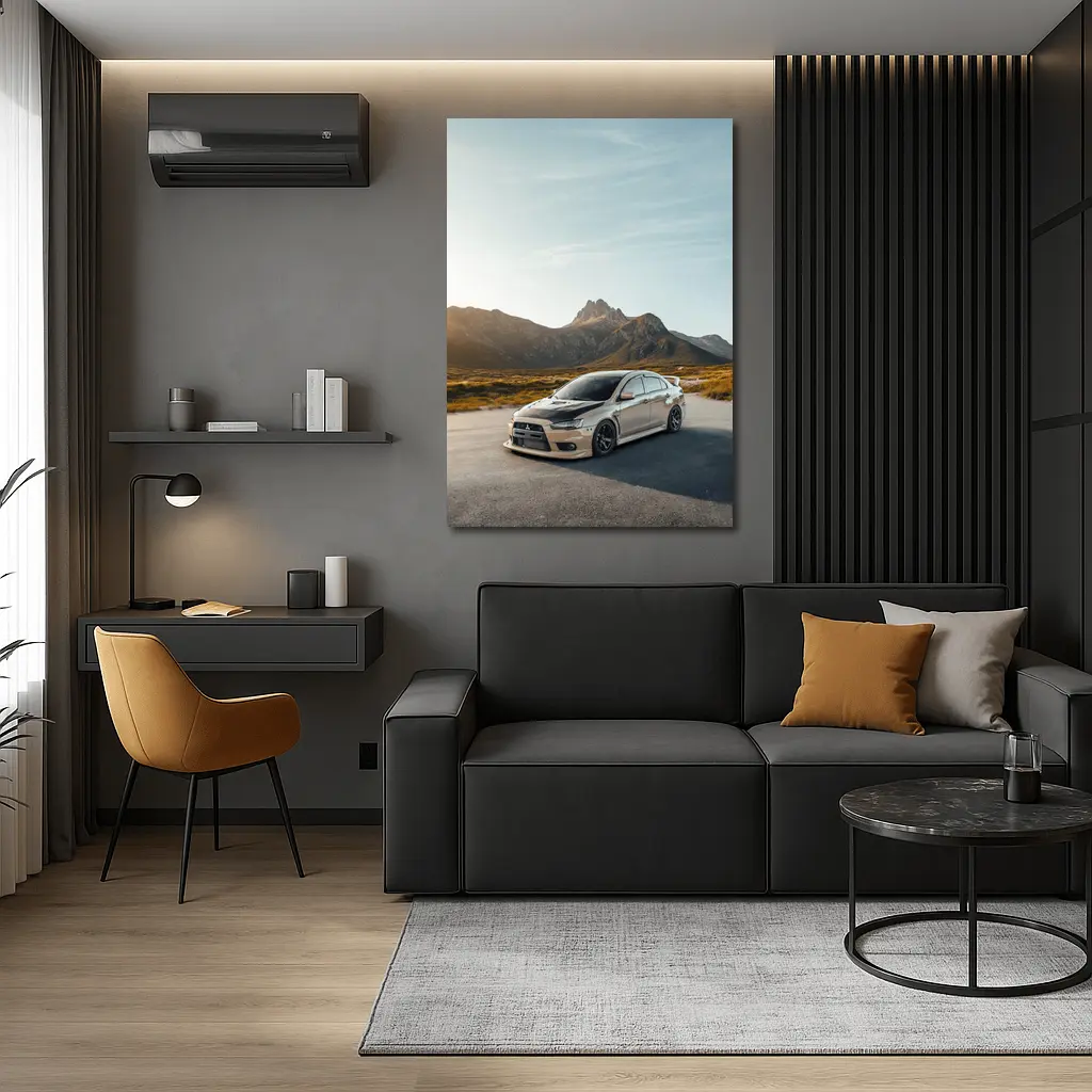 Mitsubishi Lancer Evo Mountain Road Sunset – Wall Art