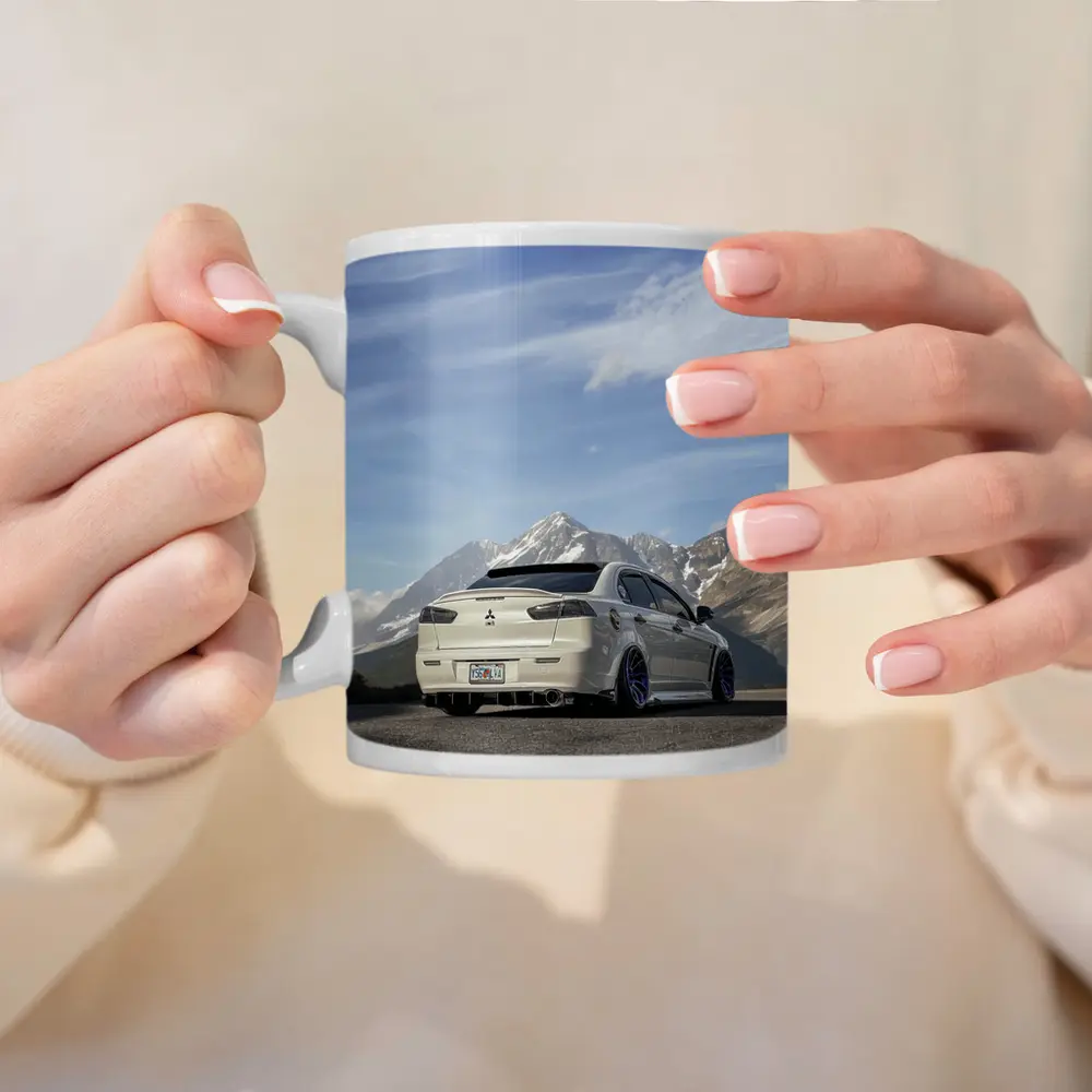 Mitsubishi Lancer Evolution White Mountain Road – Mugs