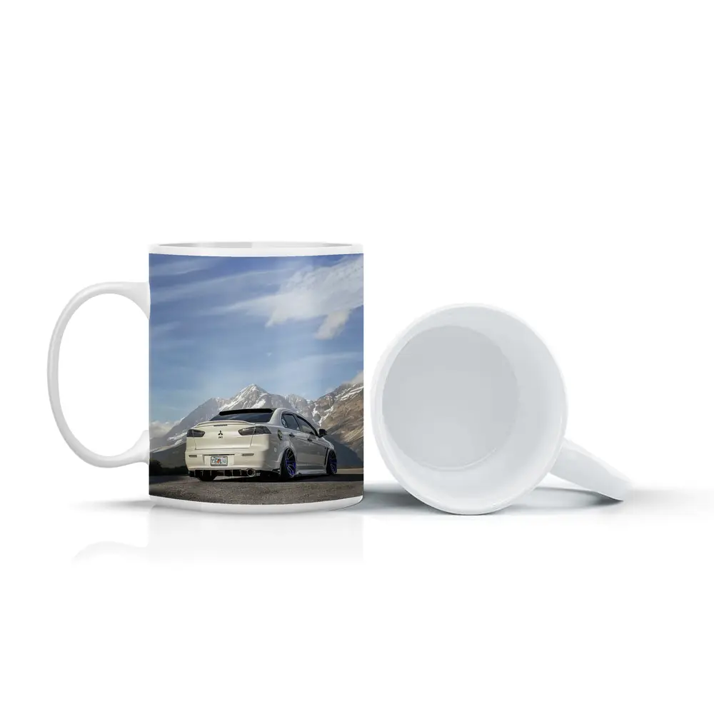 Mitsubishi Lancer Evolution White Mountain Road – Mugs