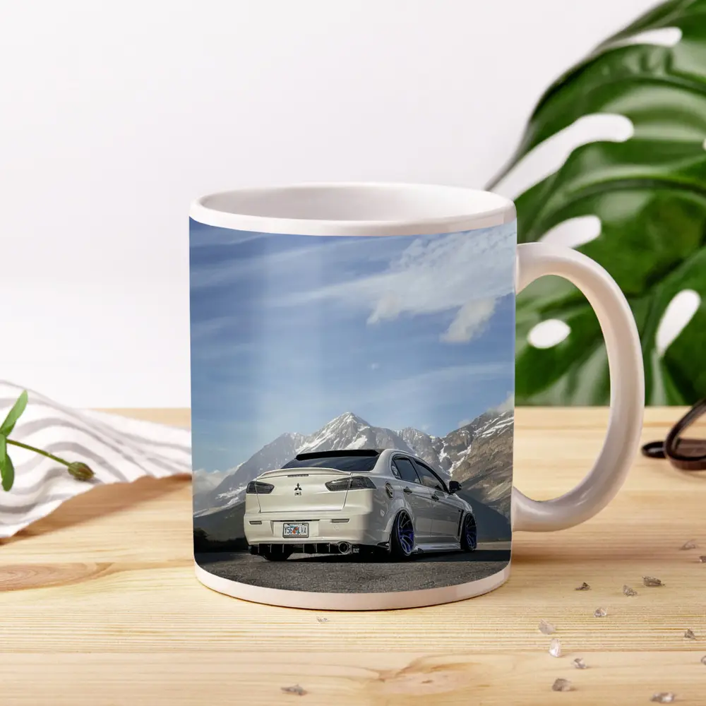 Mitsubishi Lancer Evolution White Mountain Road – Mugs