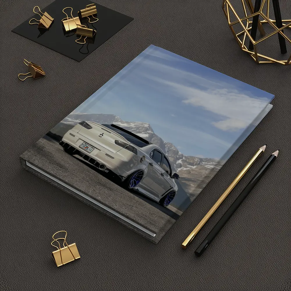 Mitsubishi Lancer Evolution White Mountain Road – Notebooks