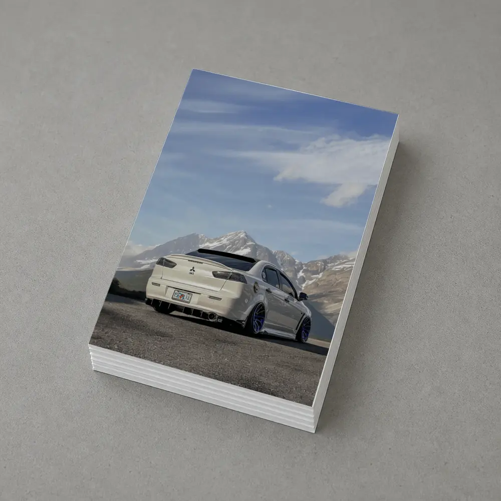 Mitsubishi Lancer Evolution White Mountain Road – Postcards