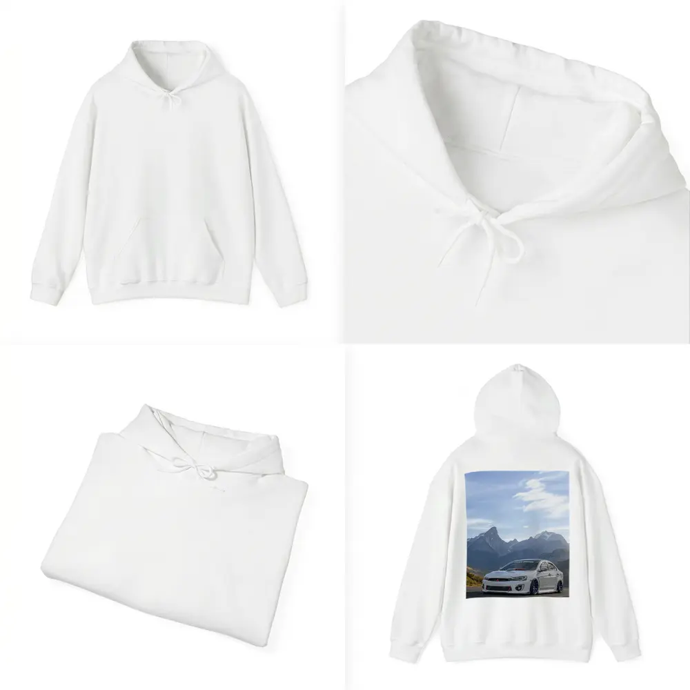 Mitsubishi Lancer Evolution Mountain Road Scene – Hoodies