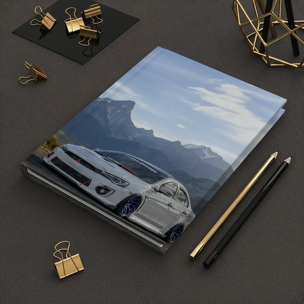Mitsubishi Lancer Evolution Mountain Road Scene – Notebooks