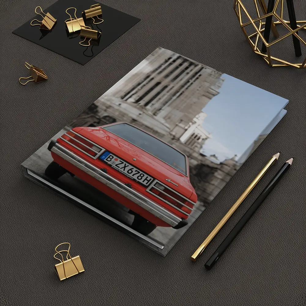 Mitsubishi Lancer Classic Red Old Town Street – Notebooks