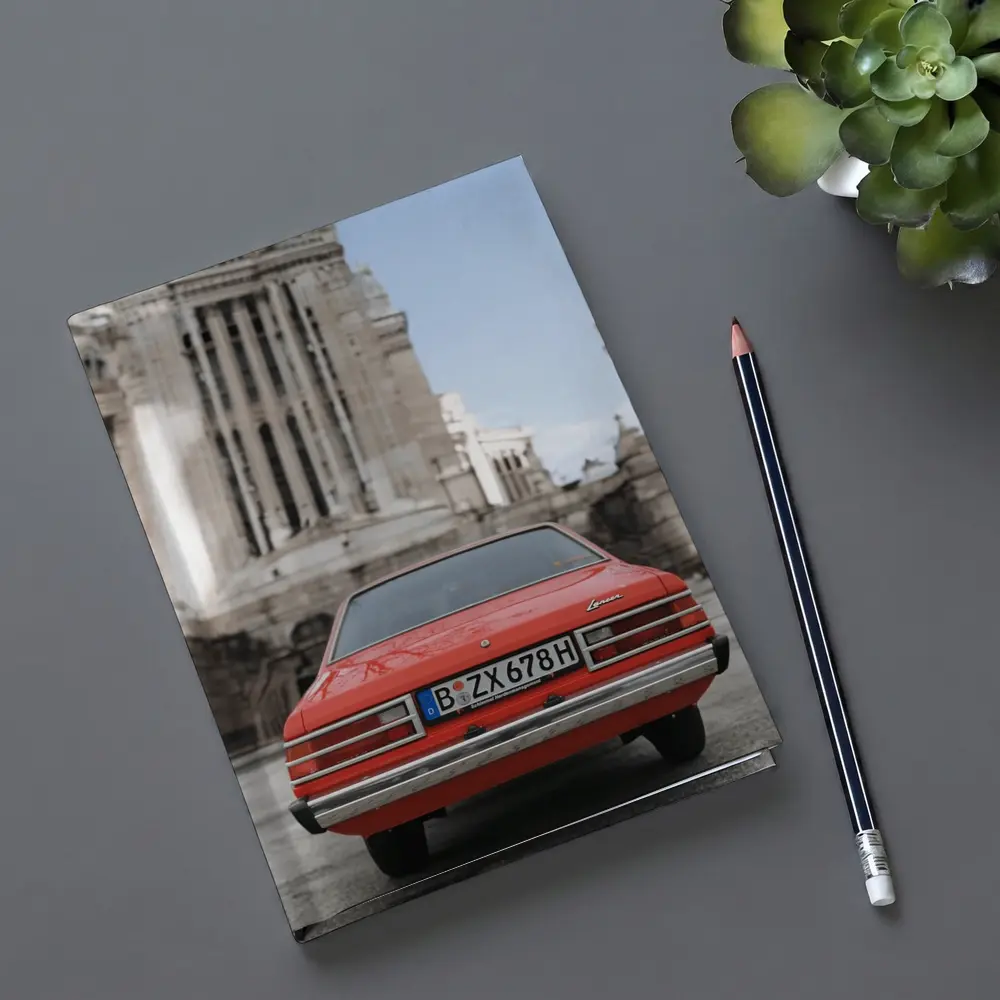 Mitsubishi Lancer Classic Red Old Town Street – Notebooks