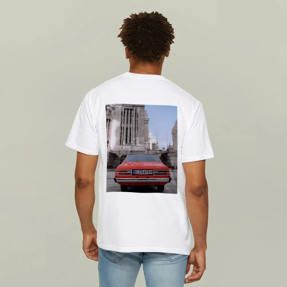 Mitsubishi Lancer Classic Red Old Town Street – T-Shirts