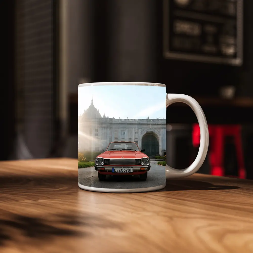 Mitsubishi Lancer Red Classic Car European Palace – Mugs