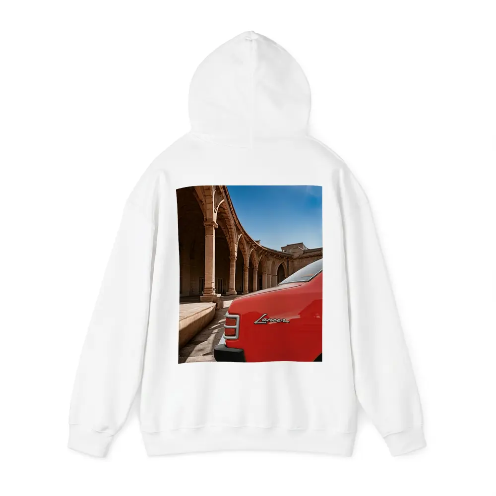 Mitsubishi Lancer Red Classic Car Old Town – Hoodies