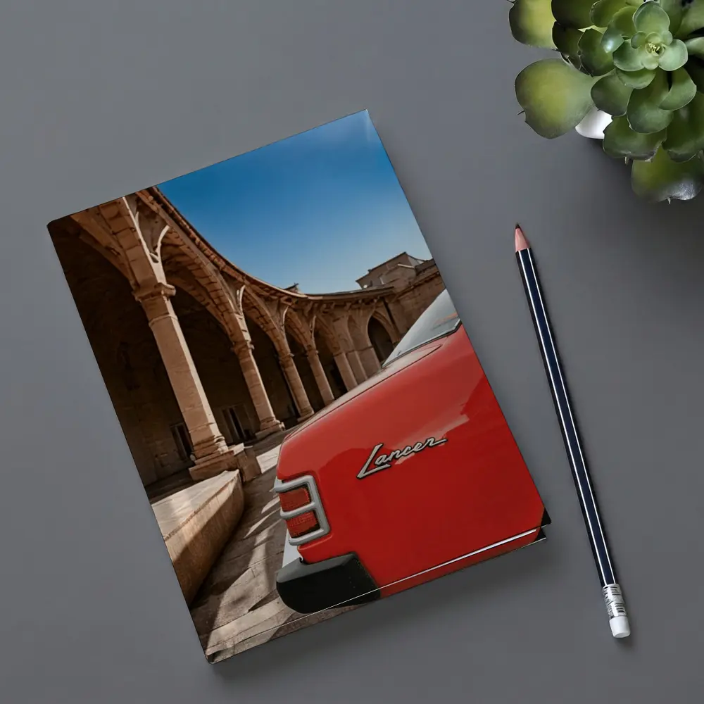 Mitsubishi Lancer Red Classic Car Old Town – Notebooks