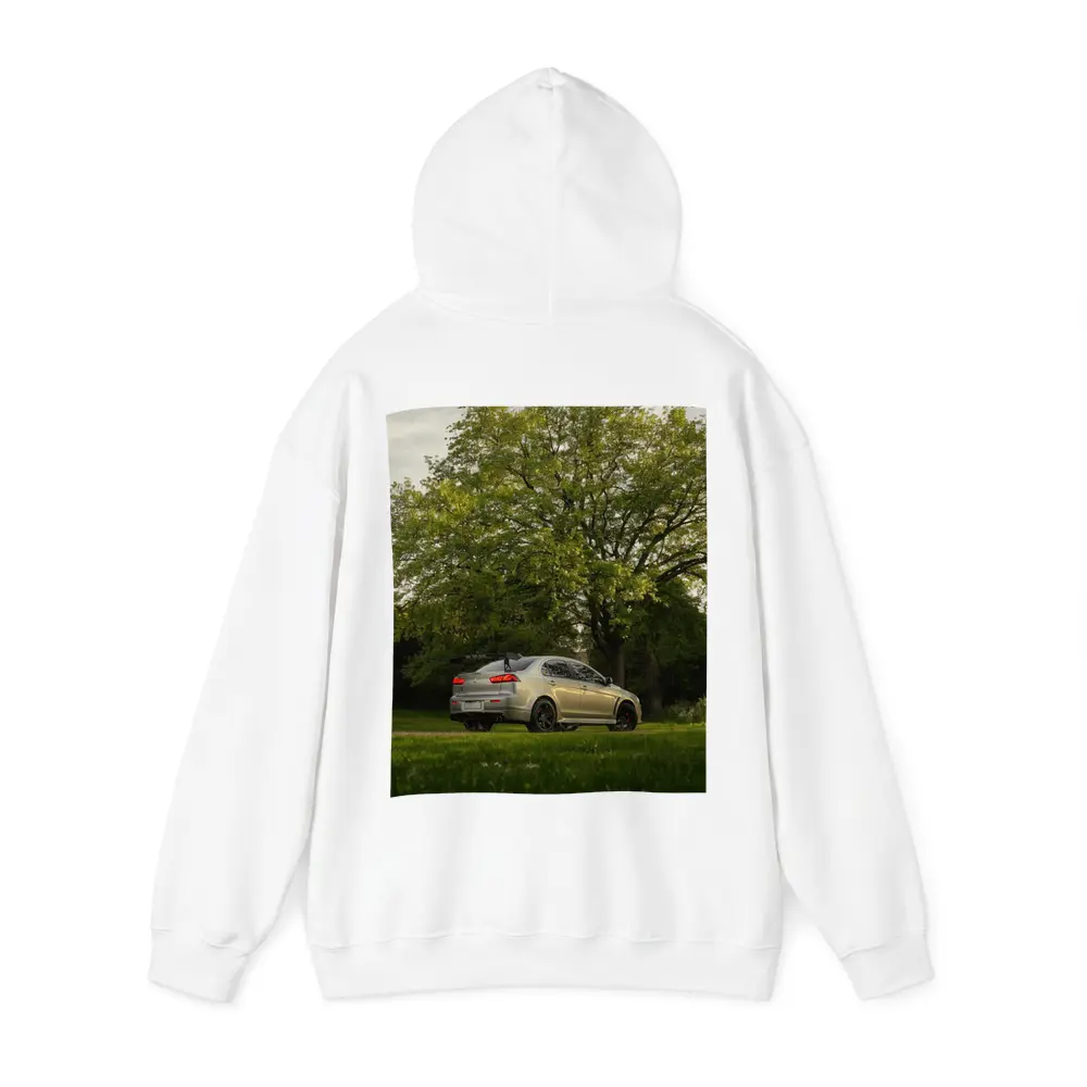 Mitsubishi Lancer Evolution Silver Park Setting – Hoodies