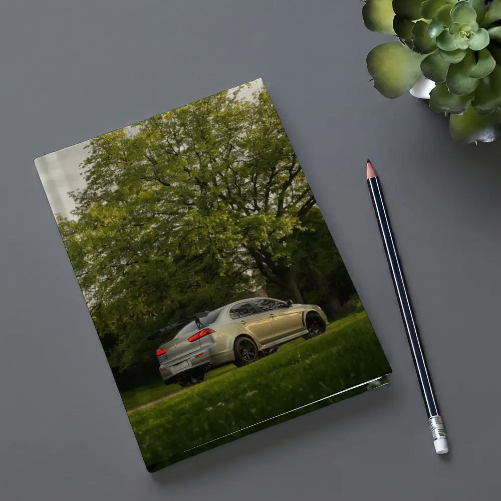 Mitsubishi Lancer Evolution Silver Park Setting – Notebooks