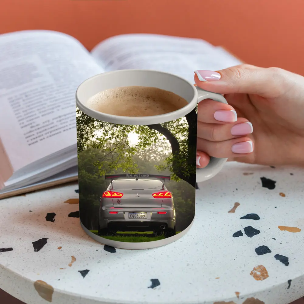 Mitsubishi Lancer Rear View Misty Park – Mugs