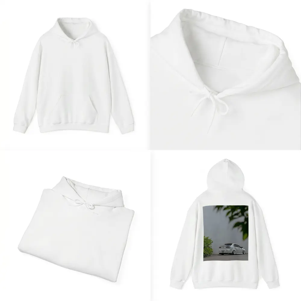 Mitsubishi Lancer White Stance Street Parking – Hoodies