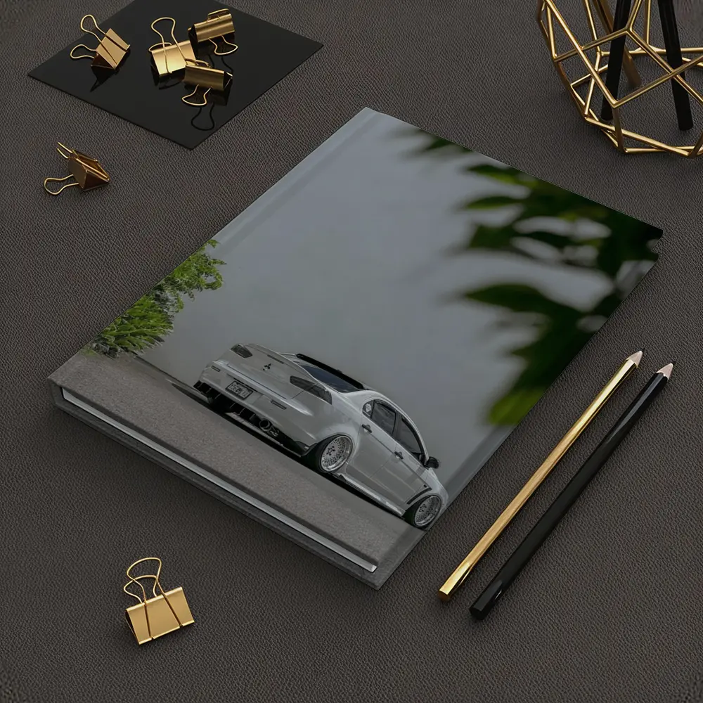 Mitsubishi Lancer White Stance Street Parking – Notebooks