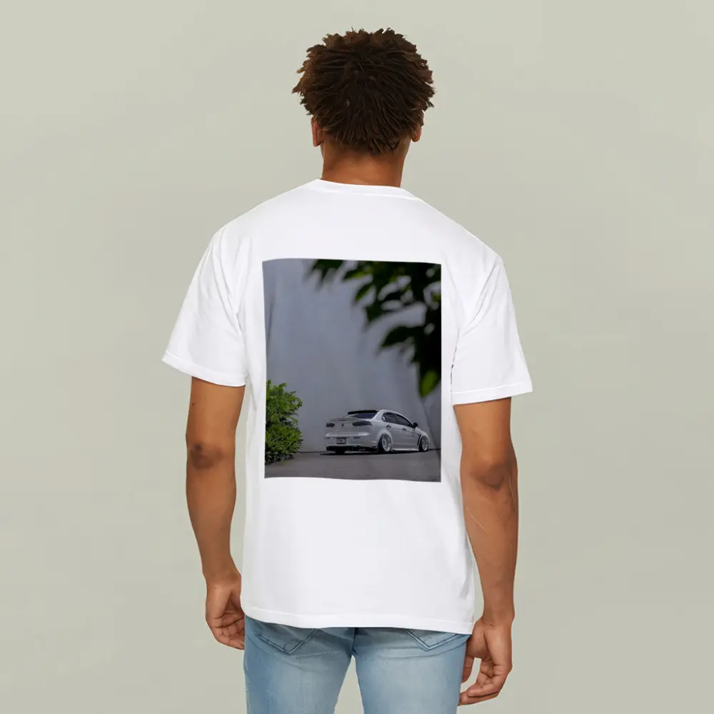 Mitsubishi Lancer White Stance Street Parking – T-Shirts