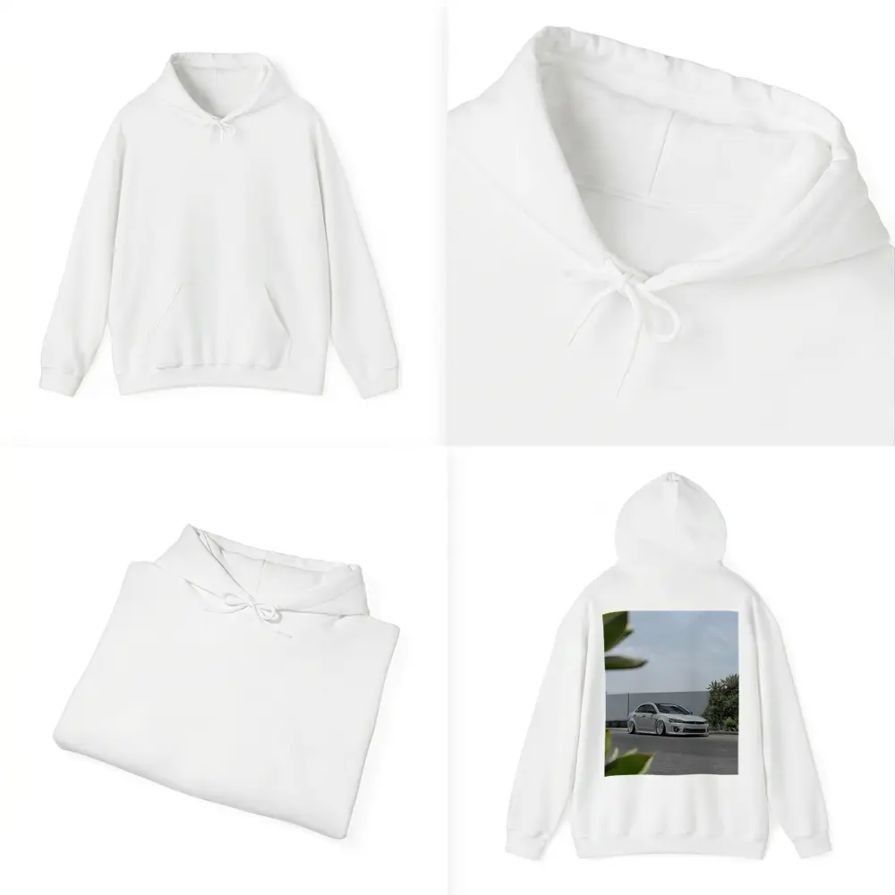 Mitsubishi Lancer Bagged White Stance Street – Hoodies