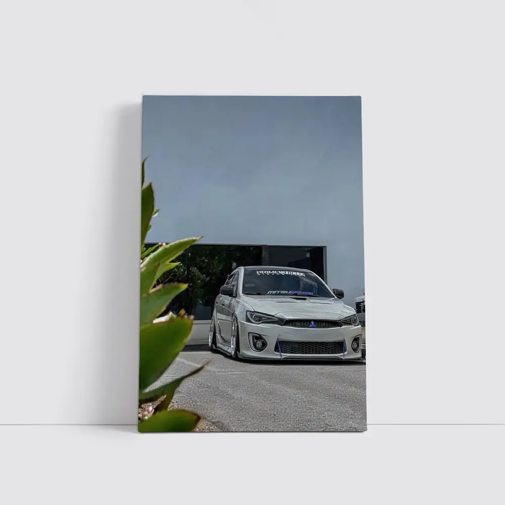 Mitsubishi Lancer Widebody Stance Parking Lot – Wall Art