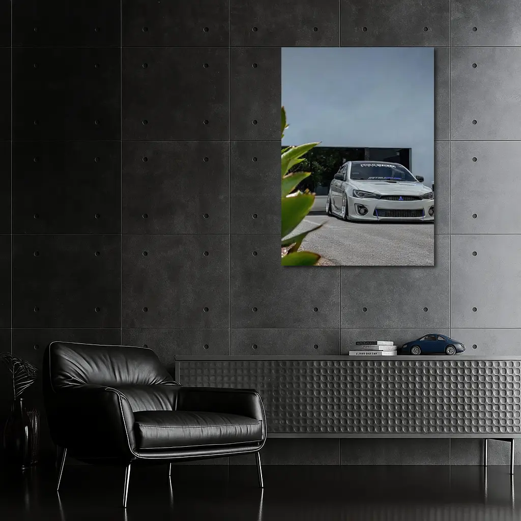 Mitsubishi Lancer Widebody Stance Parking Lot – Wall Art